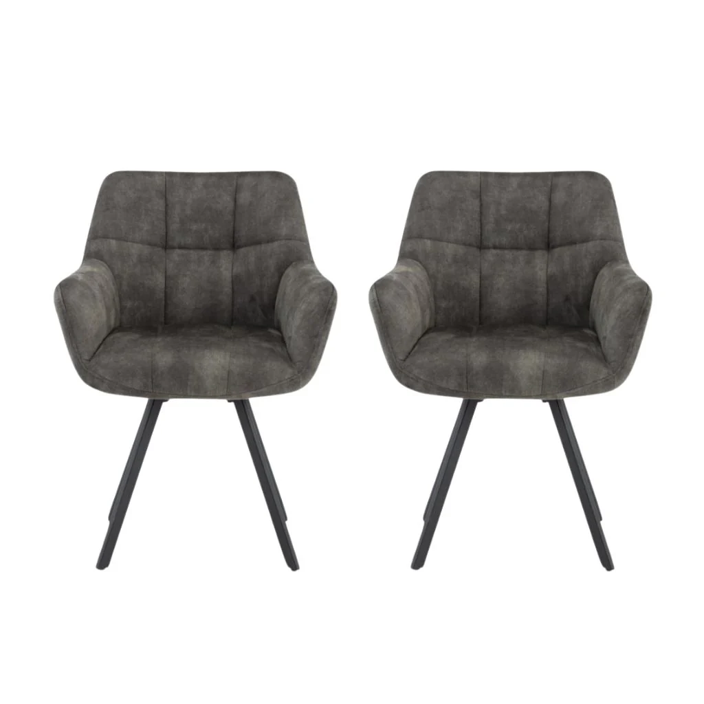 Pair of Jade Olive Dining Chairs by Annaghmore