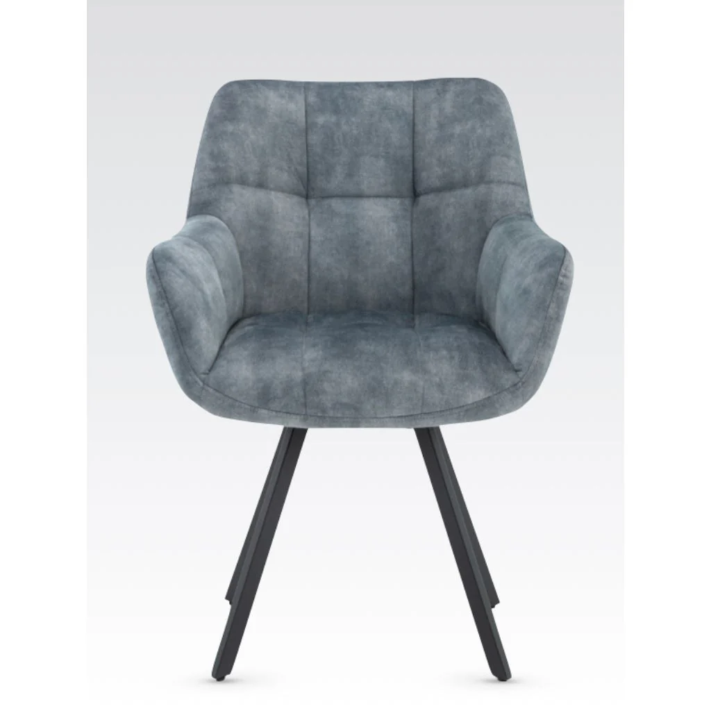 Pair of Jade Stone Blue Dining Chairs by Anaghmore - Image 2