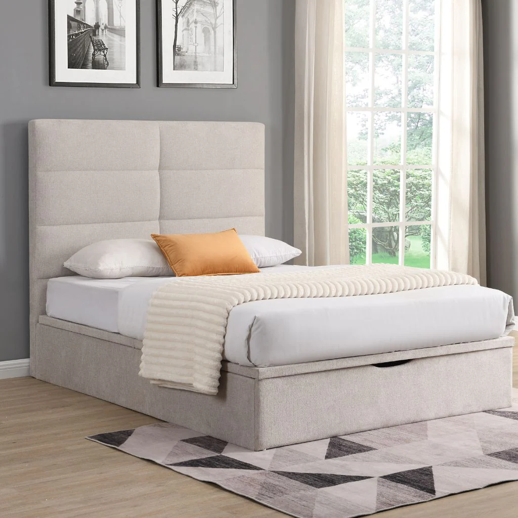 Jessica Beige Ottoman Storage Bedframe Range by Annaghmore
