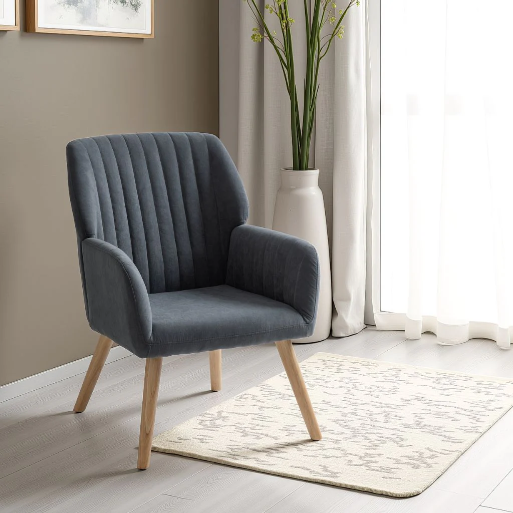 Jordan Dark Grey Accent Chair by Wholesale