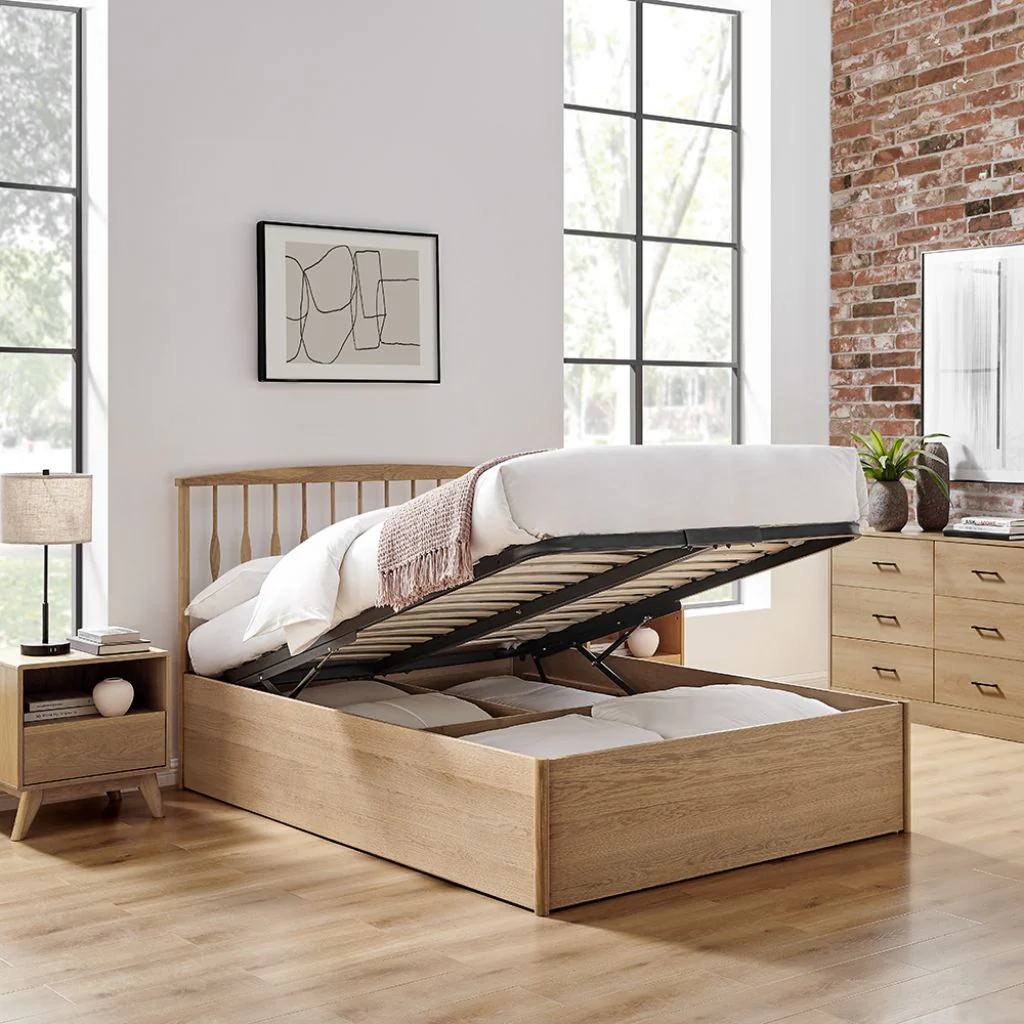 Juno Oak Storage Bed Range by Limelight