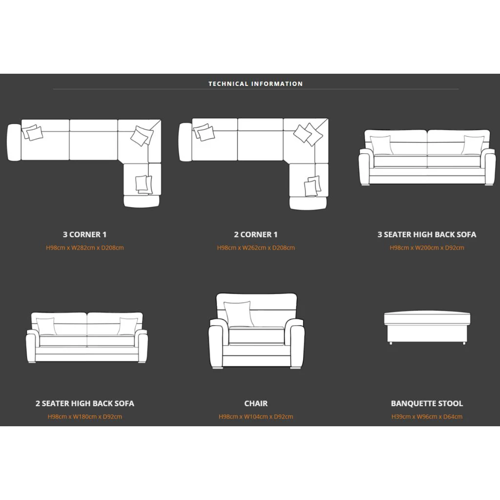 Keaton Cream Sofa Range by Lebus - Image 3