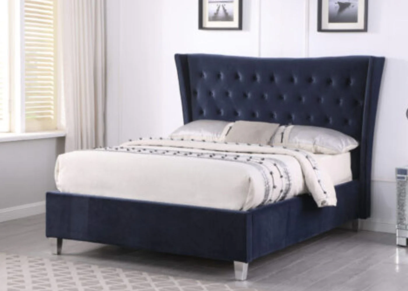 Kendrick Bedframe Range in Navy by MPD - Image 2