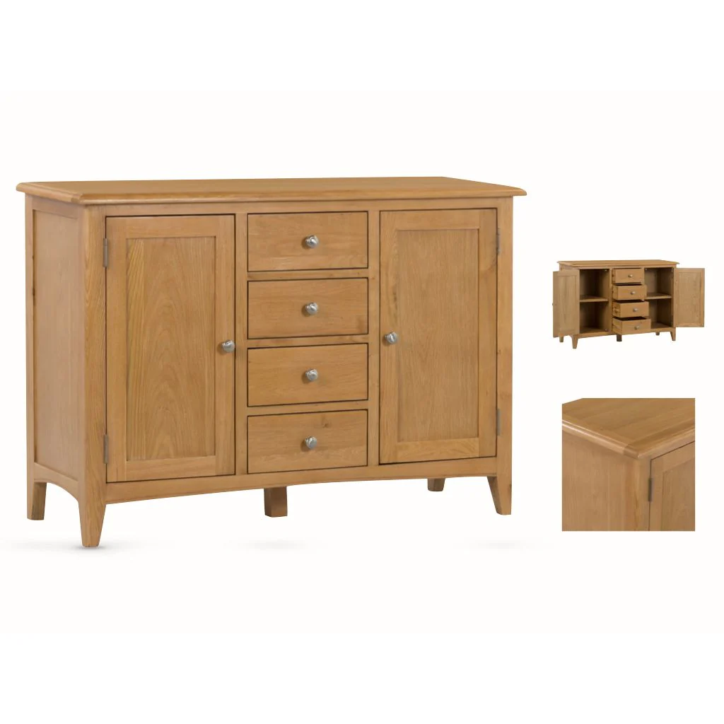 Kilkenny Oak 4 Drawer Sideboard by Annaghmore