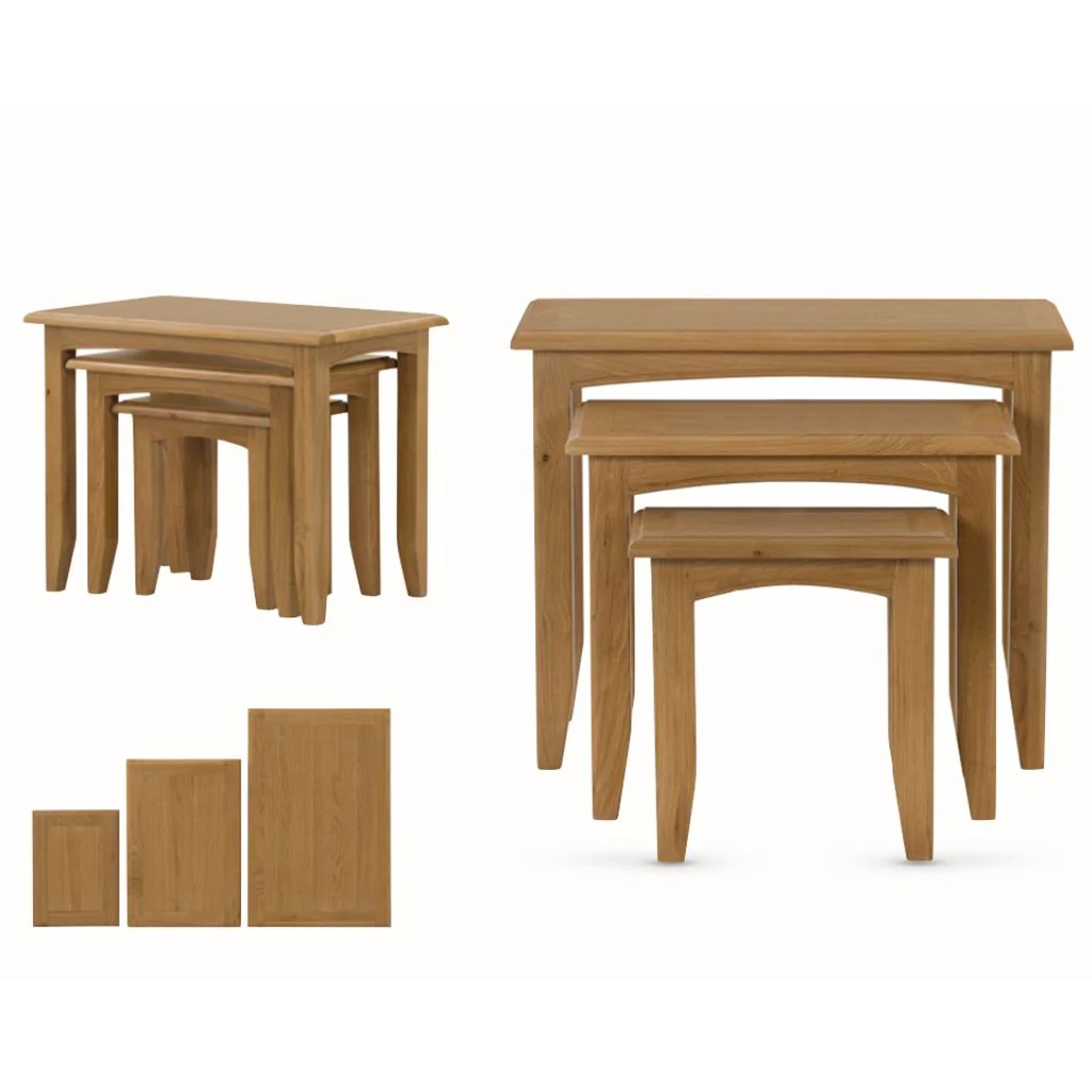 Kilkenny Oak Nest of 3 Tables by Annaghmore