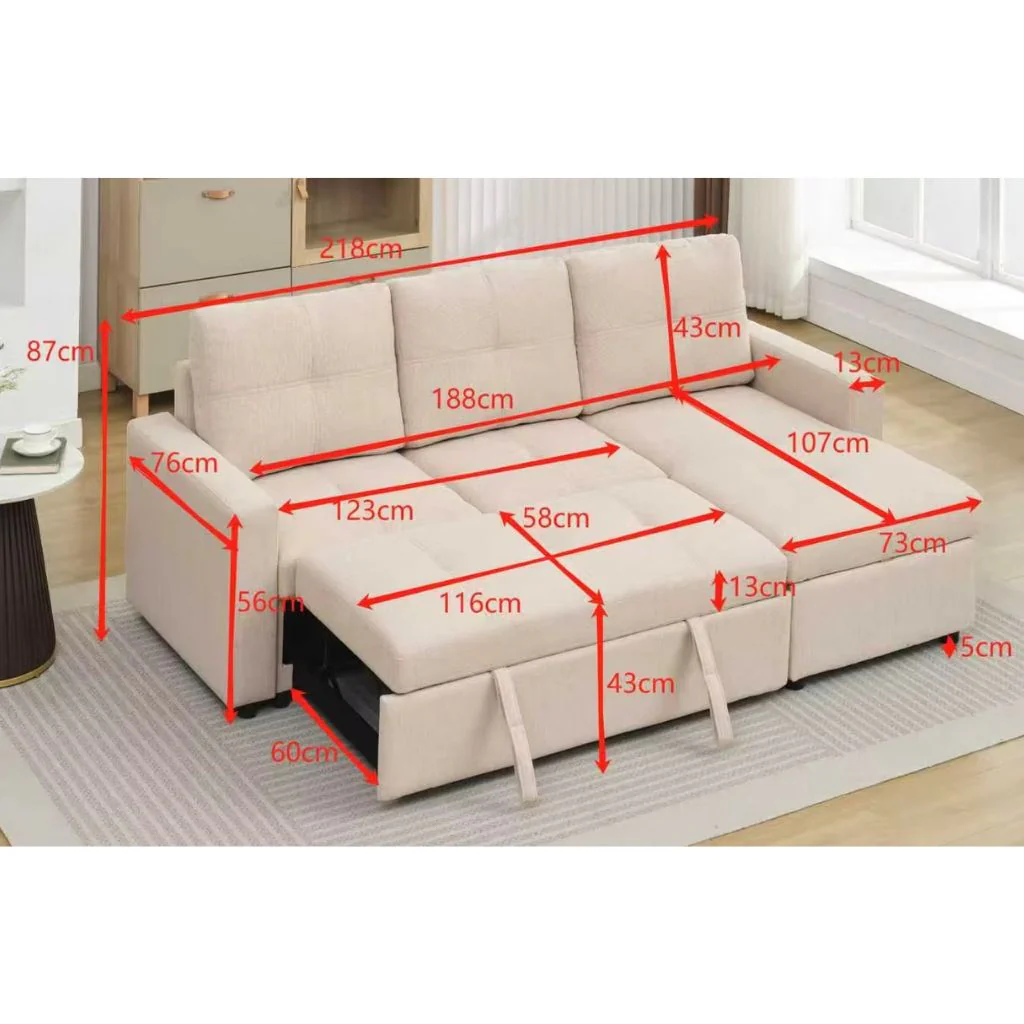 Lilly Grey Corner Sofa Bed by Honey B - Image 3