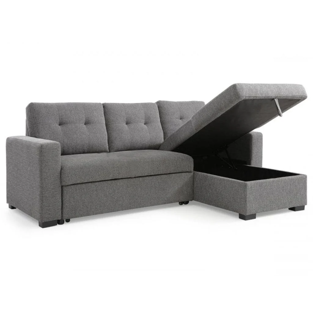 Lincoln Grey Interchangeable Corner Sofa Bed by Derrys - Image 3