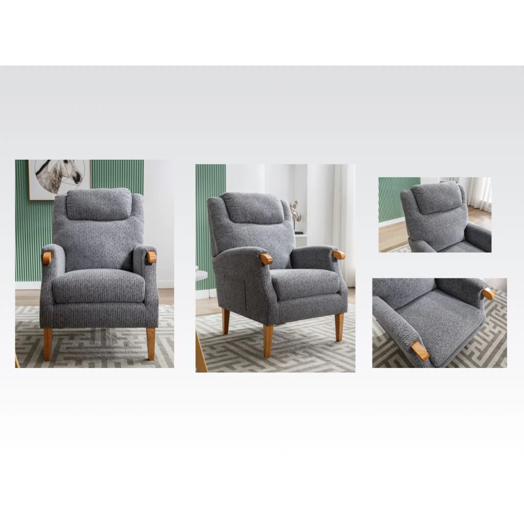Lisbon Steel Blue Fireside Chair by Annaghmore - Image 2