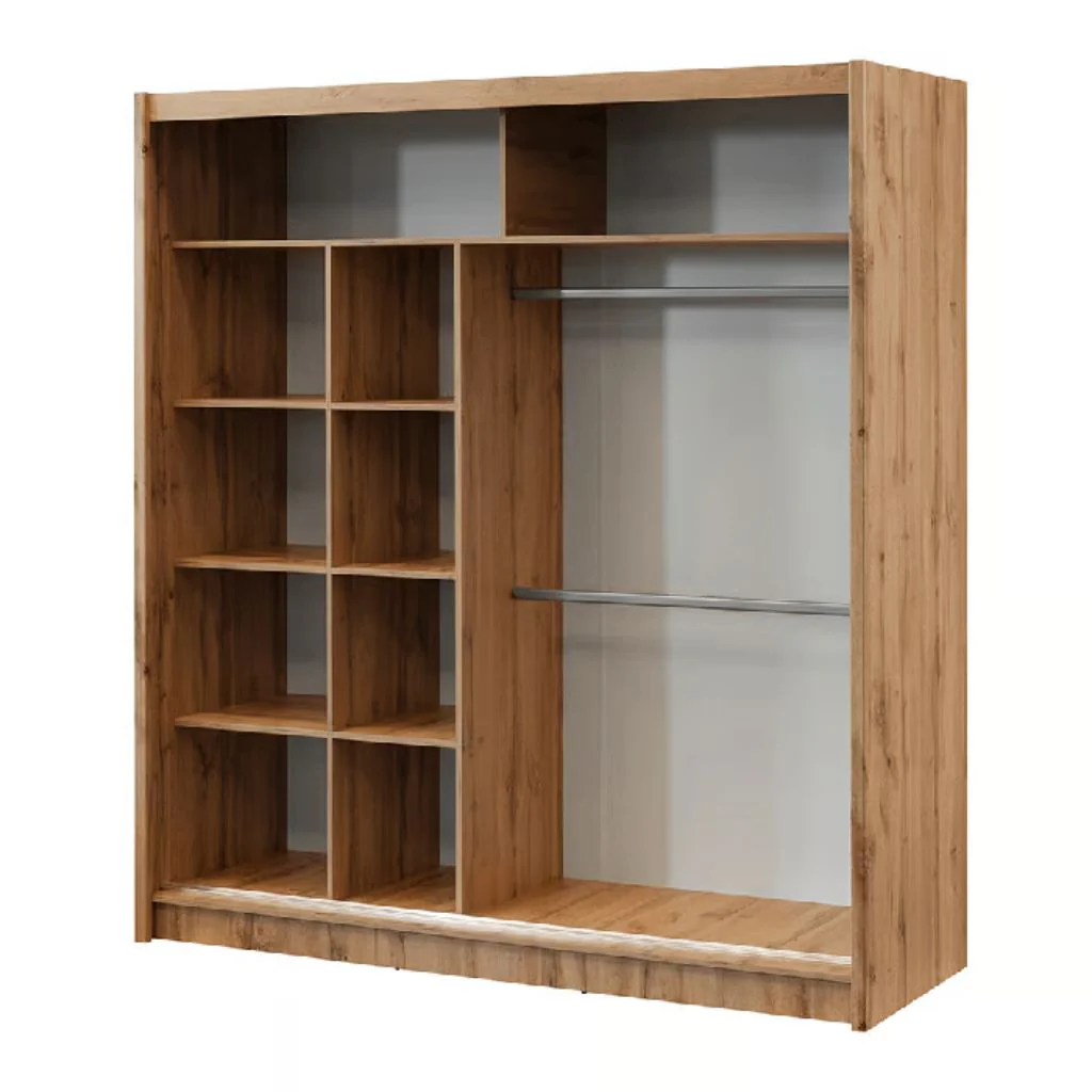 London 2.03m Wotan Oak Sliding Wardrobe by Brennans - Image 2