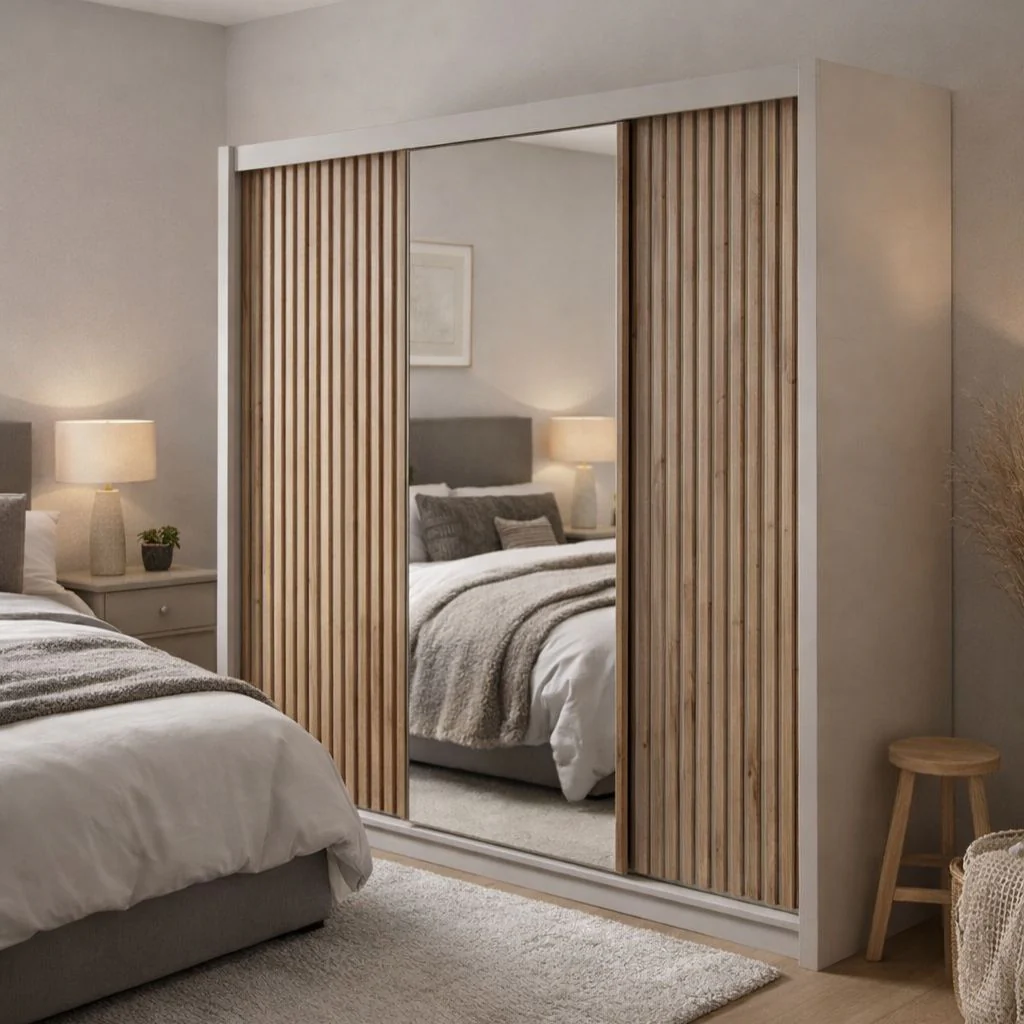 London 2.5m Cashmere Sliding Wardrobe by Brennans