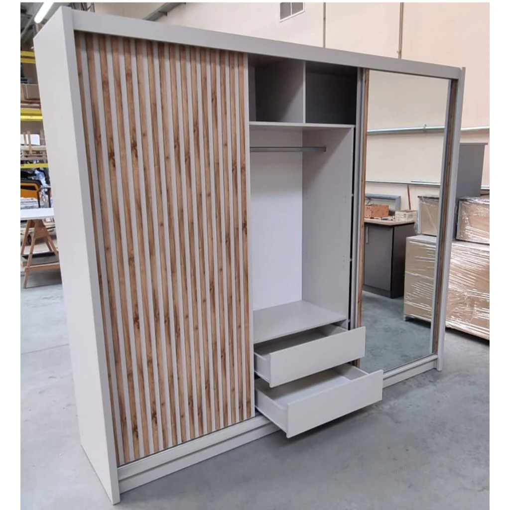 London 2.5m Cashmere Sliding Wardrobe by Brennans - Image 3
