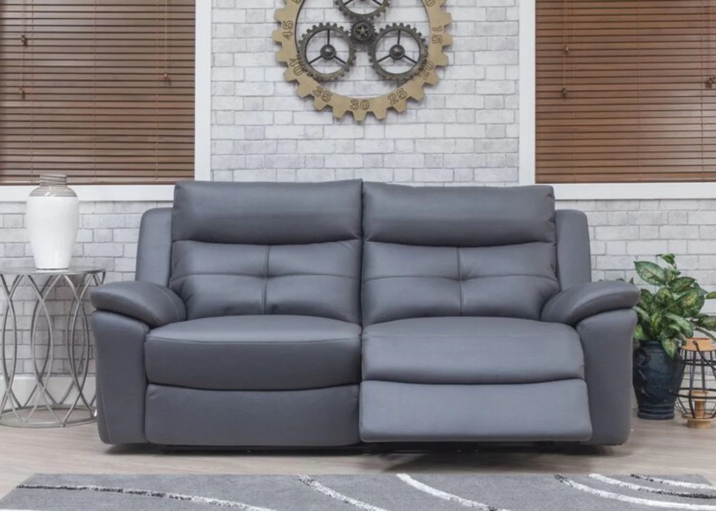 Lugano Electric Reclining Sofa Range in Dolphin Grey by SofaHouse - Image 10