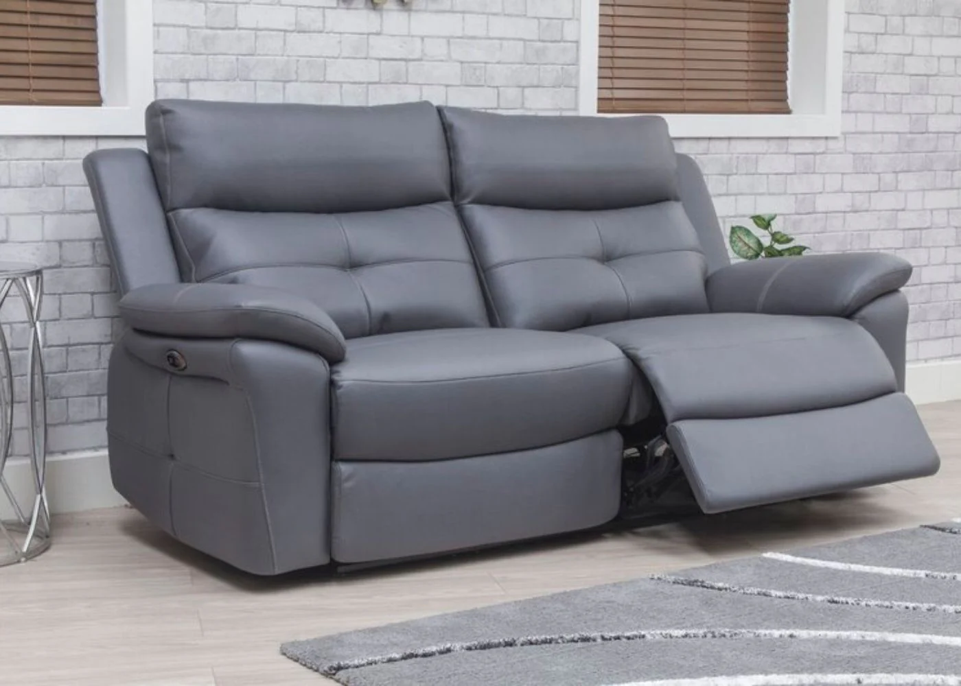 Lugano Electric Reclining Sofa Range in Dolphin Grey by SofaHouse - Image 9