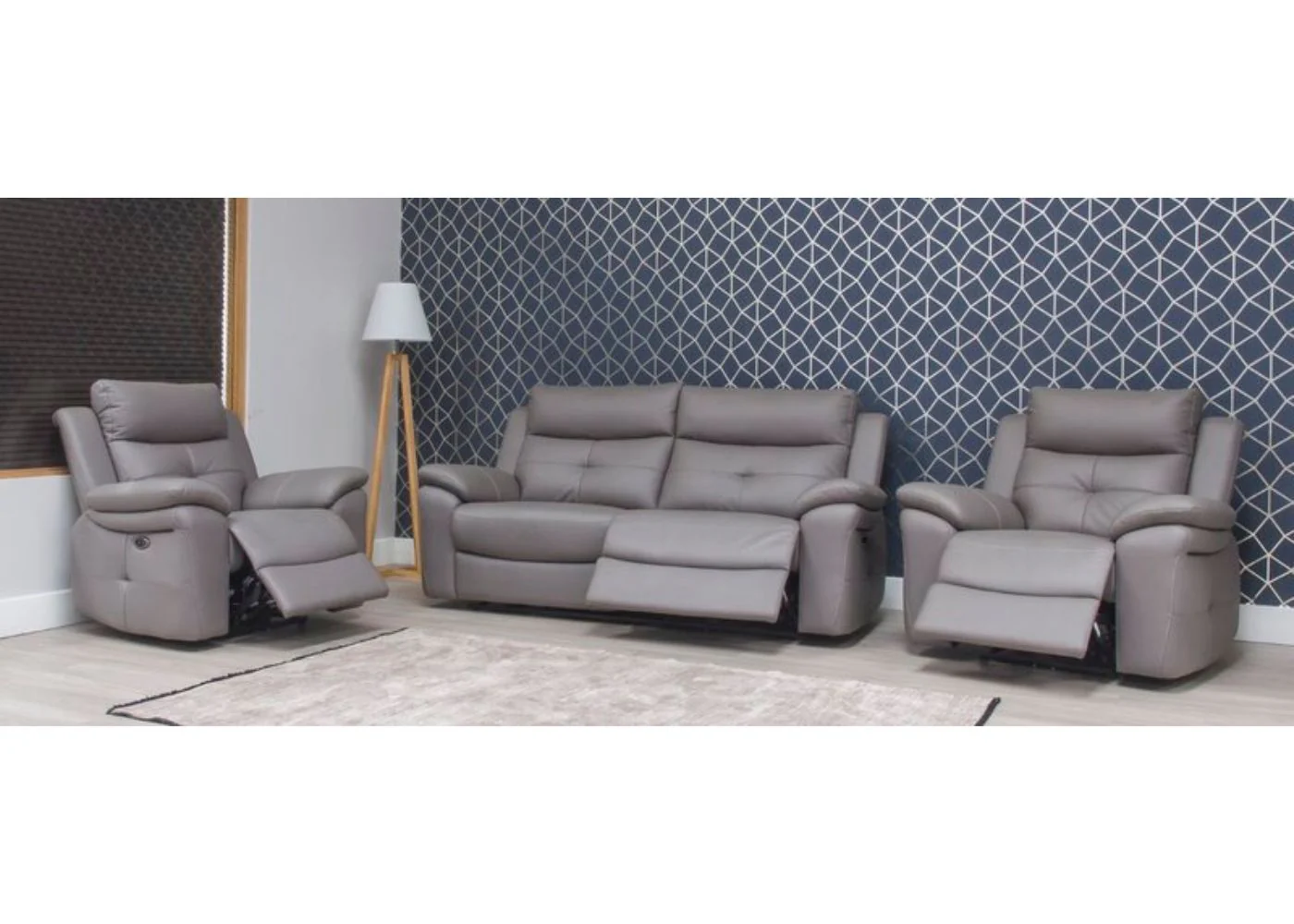 Lugano Electric Reclining Sofa Range in Storm Grey by SofaHouse - Image 6