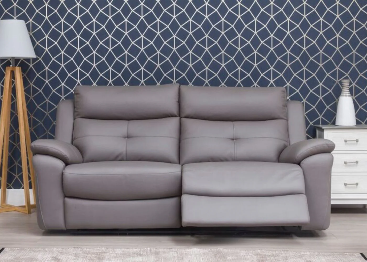 Lugano Electric Reclining Sofa Range in Storm Grey by SofaHouse - Image 9