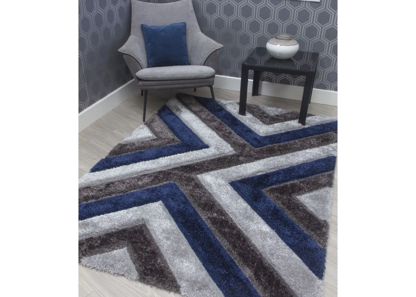 Luxus Cascade Navy Rug Range by Floor Trends - Image 2