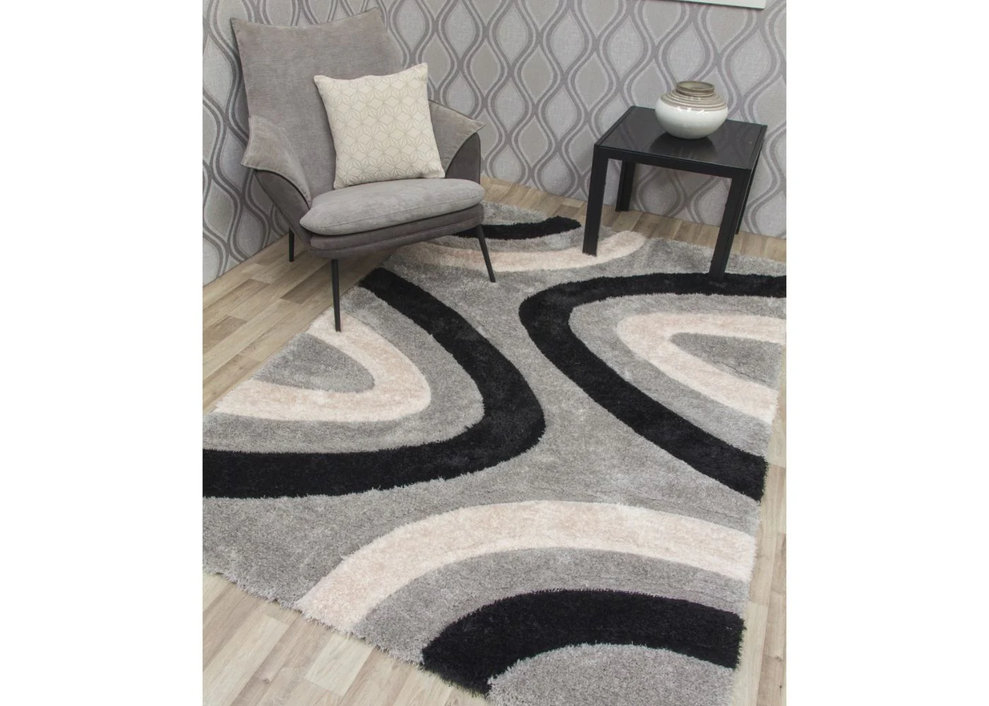 Luxus Ripple Grey Rug Range by Floor Trends - Image 3