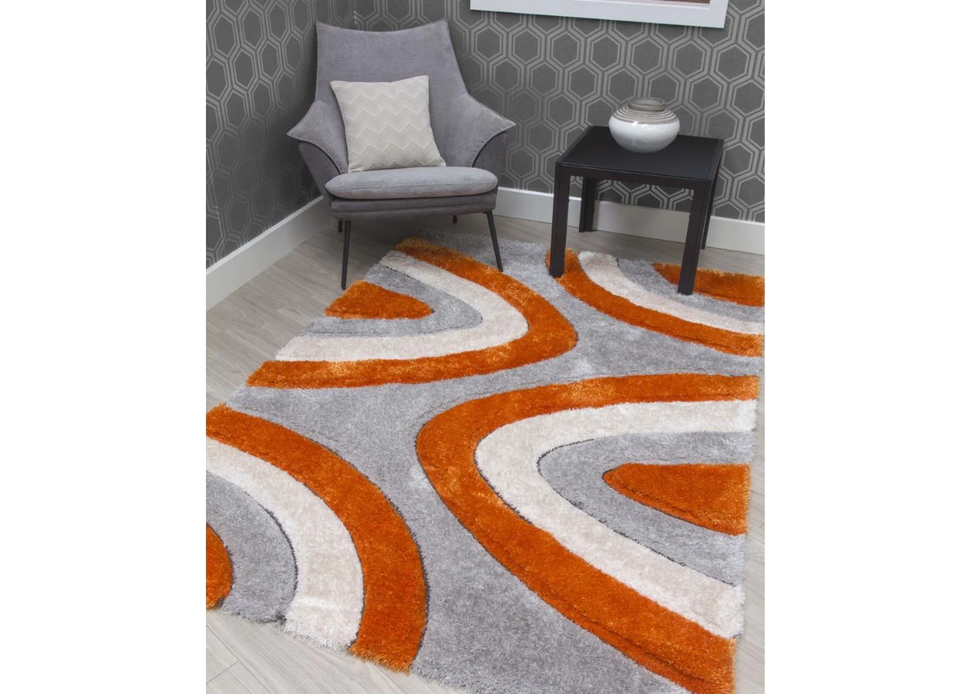 Luxus Ripple Orange Rug Range by Floor Trends - Image 3