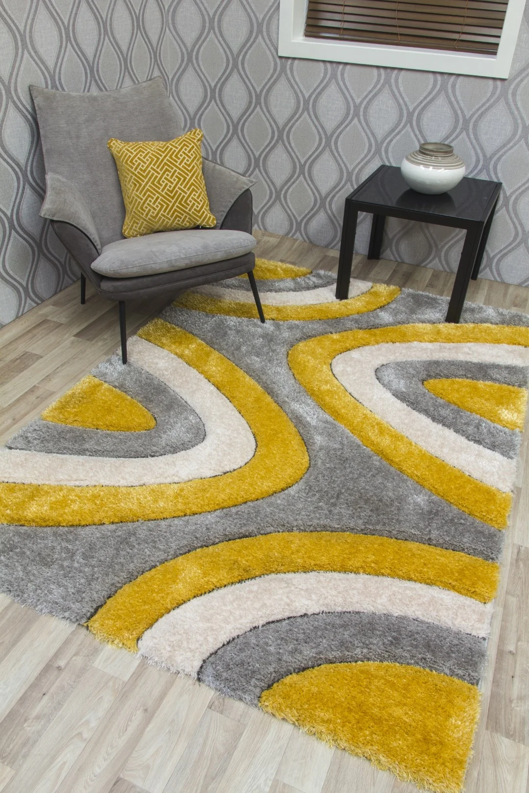 Luxus Ripple Yellow Rug Range by Floor Trends - Image 2