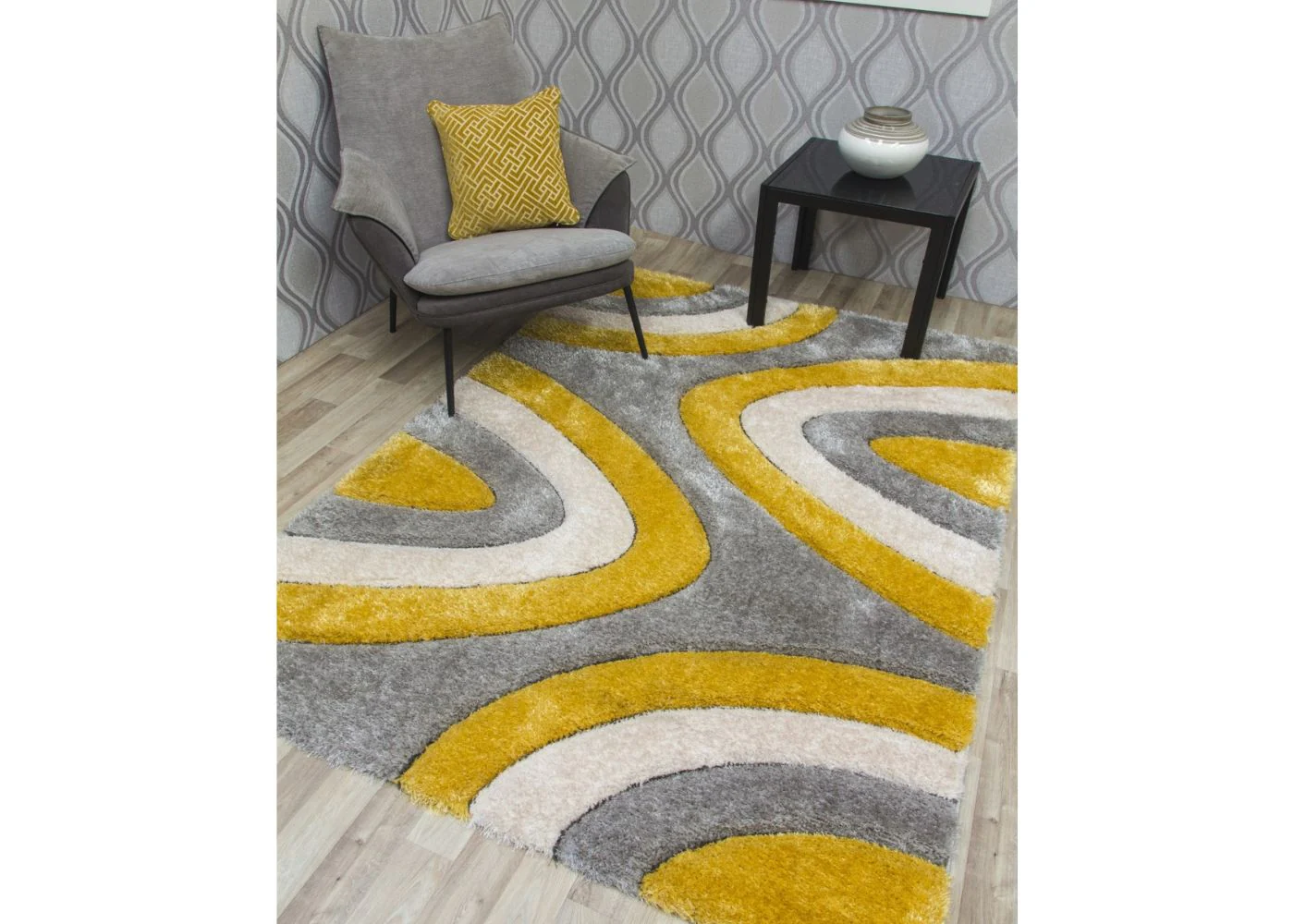 Luxus Ripple Yellow Rug Range by Floor Trends - Image 3