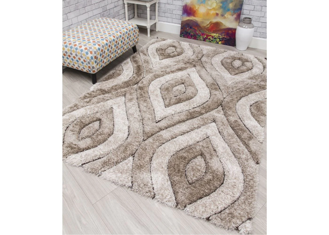 Luxus Teardrop Beige Rug Range by Floor Trends - Image 3