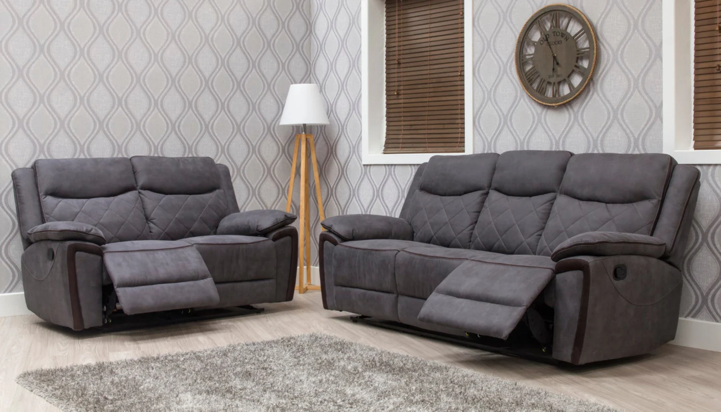 Lynx Charcoal Reclining Sofa Range by Sofahouse - Image 3