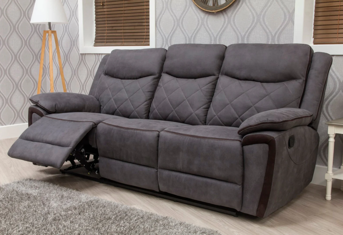 Lynx Charcoal Reclining Sofa Range by Sofahouse - Image 6