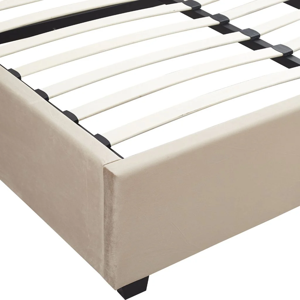 Madison Fawn Velvet Fabric Ottoman Bedframe Range by Wholesale - Image 6