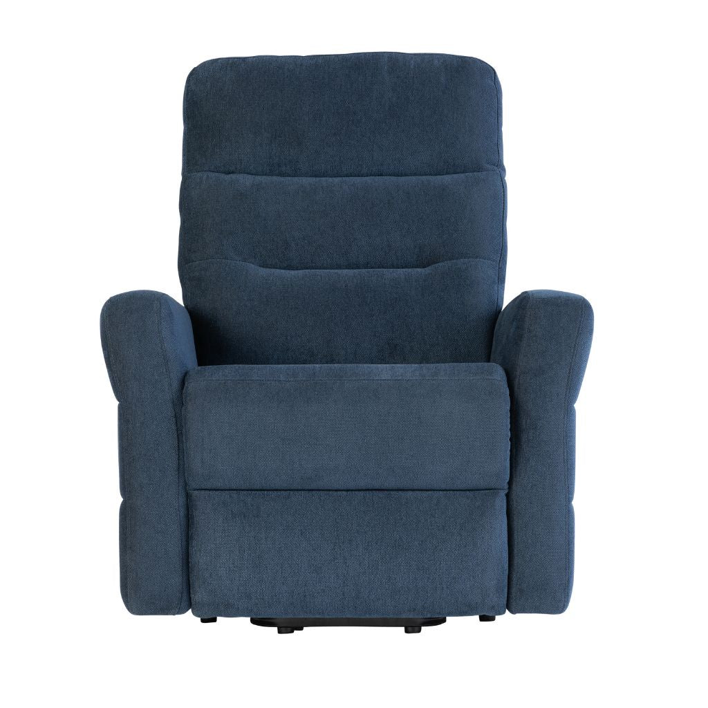Magenta Navy Blue Fabric Tilt and Rise Electric Recliner - Image 3