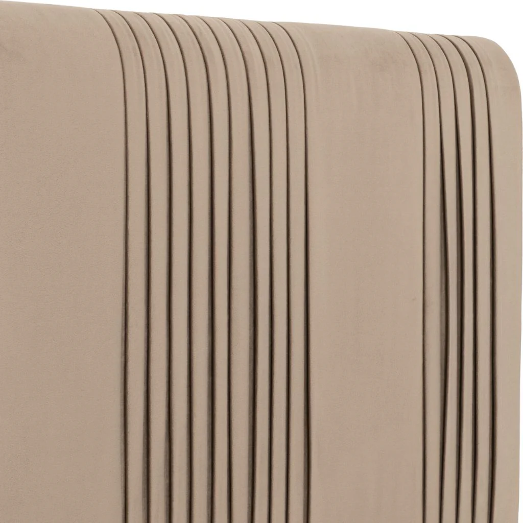 Maine Taupe Velvet Bedframe Range by Wholesale - Image 3