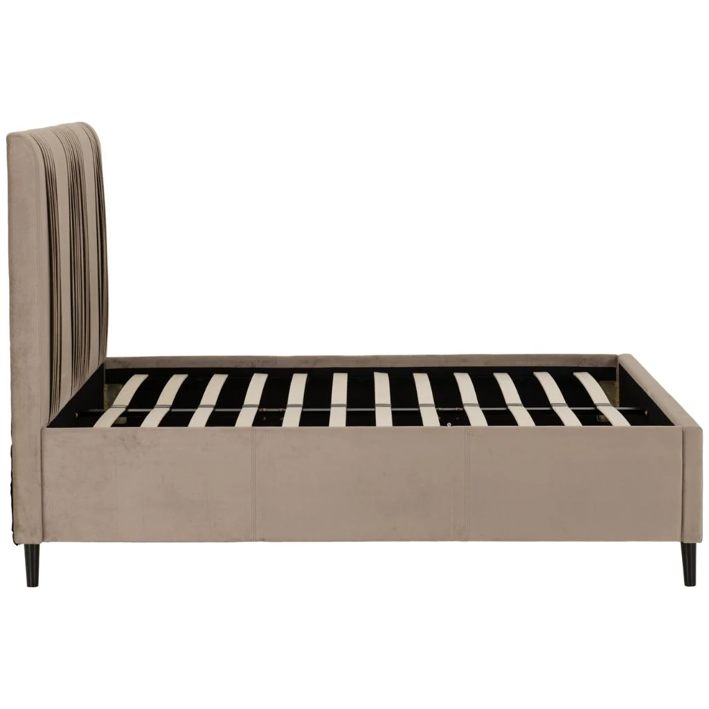 Maine Taupe Velvet Bedframe Range by Wholesale - Image 4