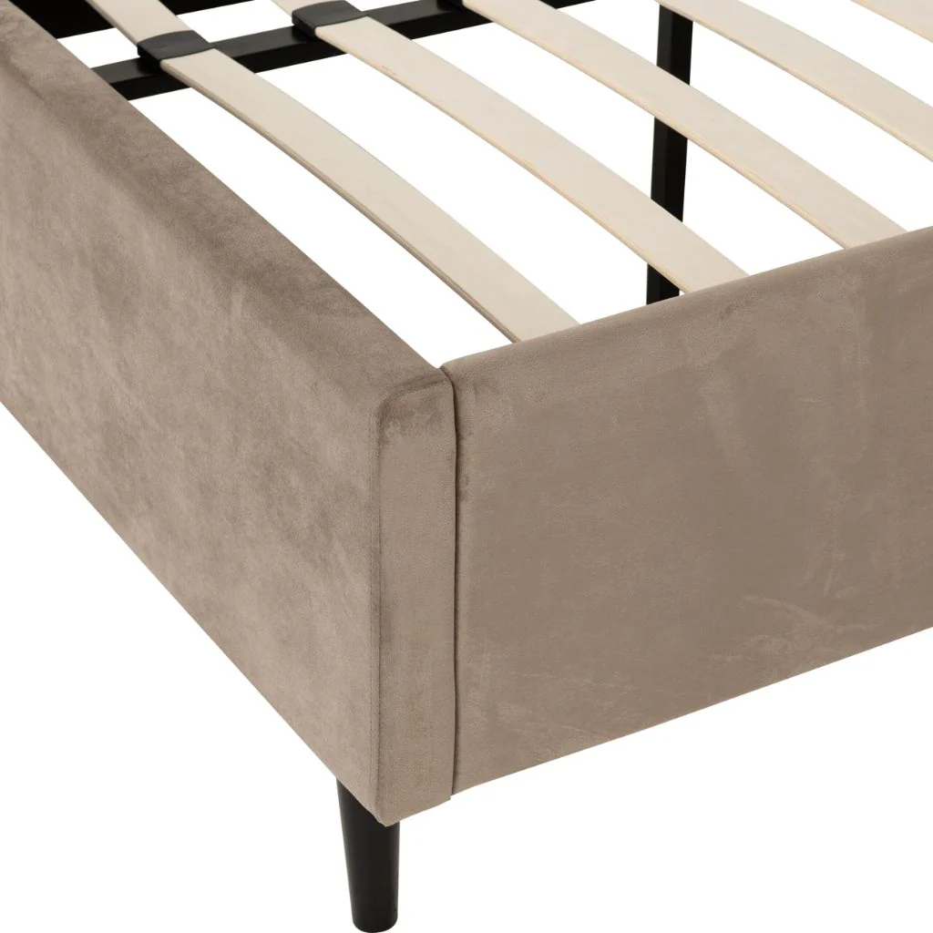 Maine Taupe Velvet Bedframe Range by Wholesale - Image 5