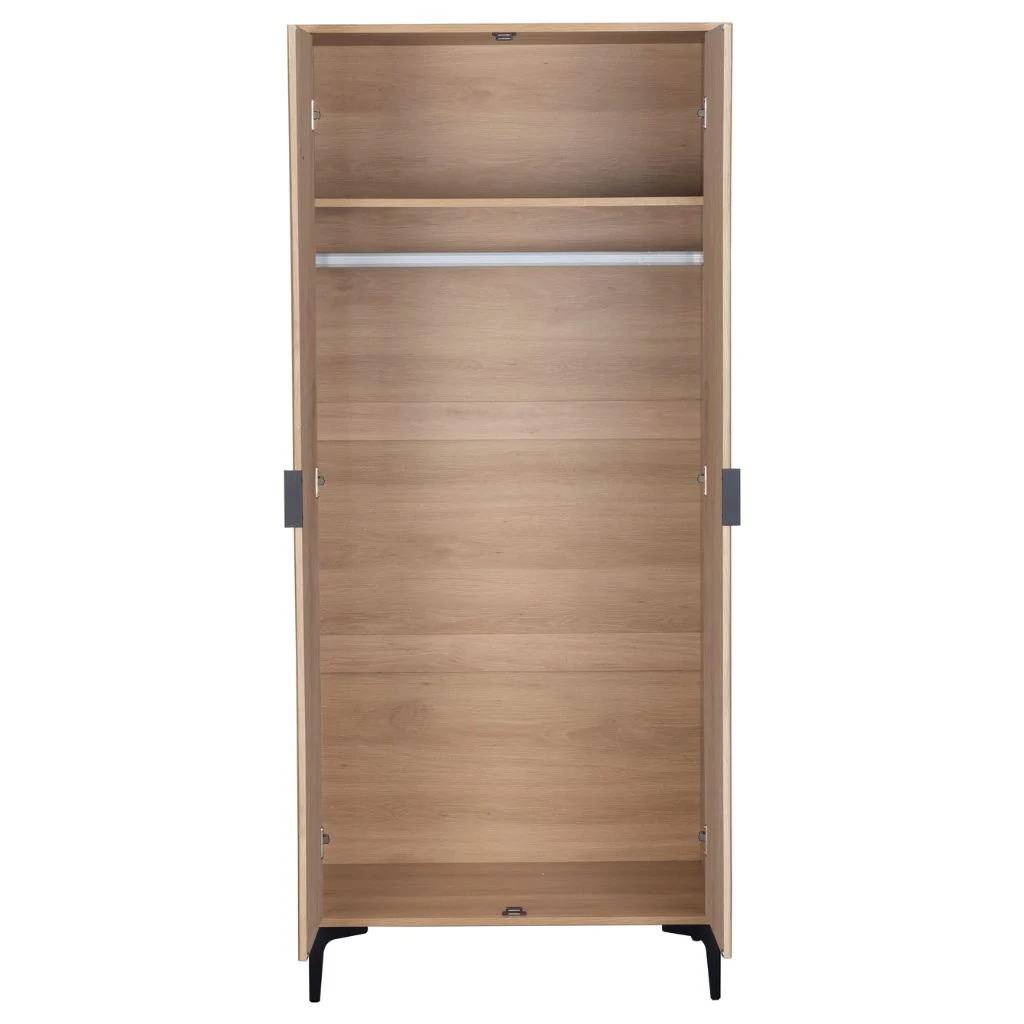 Miami Oak Effect 2 Door Wardrobe by Wholesale - Image 3