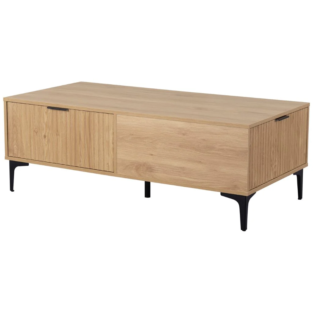 Miami Oak Effect 2 Drawer Coffee Table by Wholesale - Image 2
