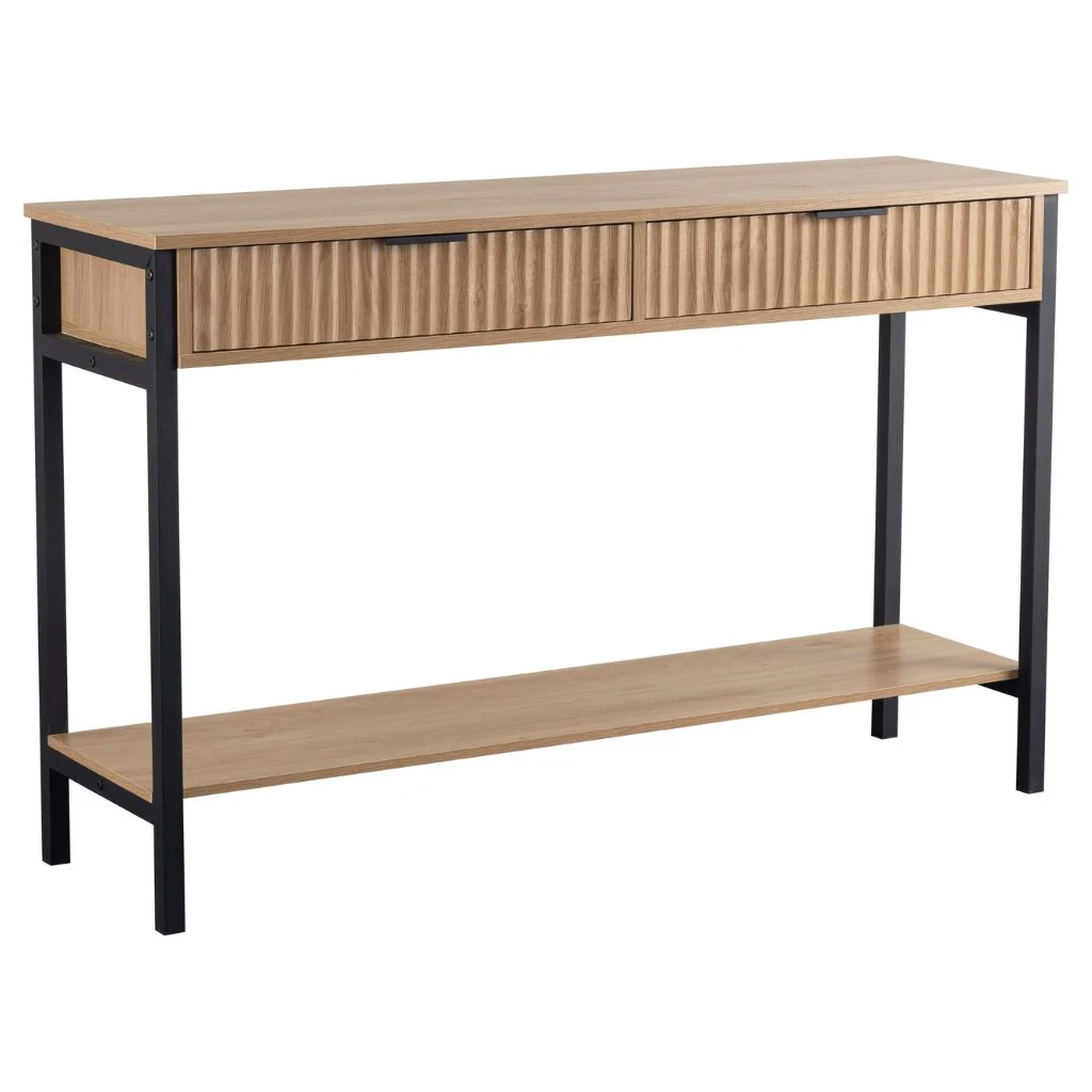Miami Oak Effect 2 Drawer Console Table by Wholesale