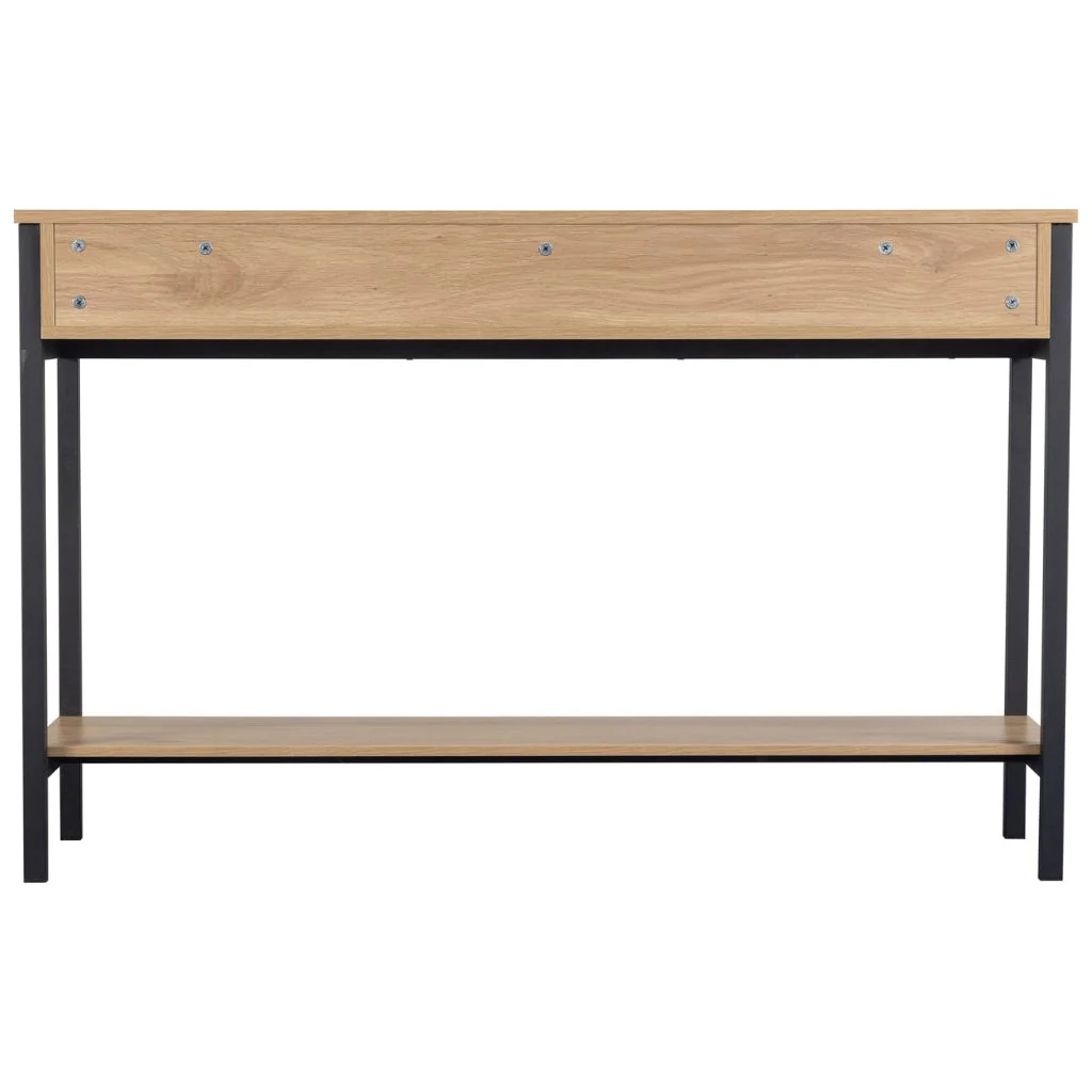 Miami Oak Effect 2 Drawer Console Table by Wholesale - Image 4