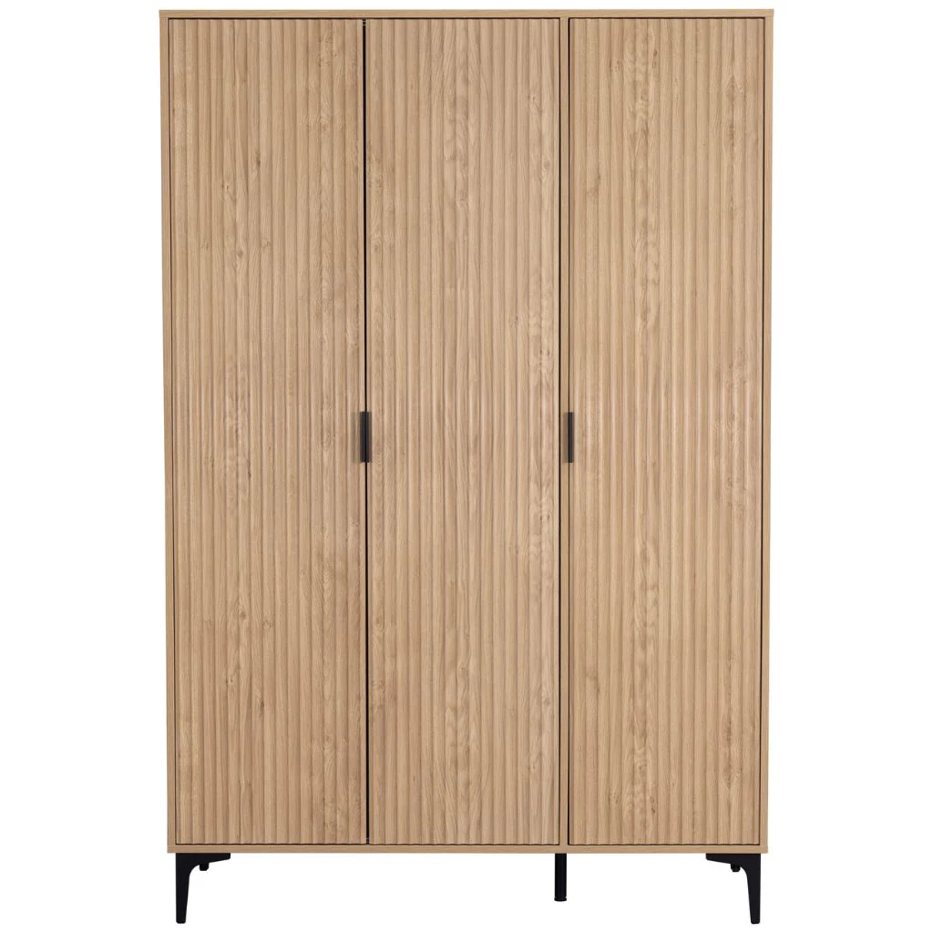 Miami Oak Effect 3 Door Wardrobe by Wholesale - Image 2