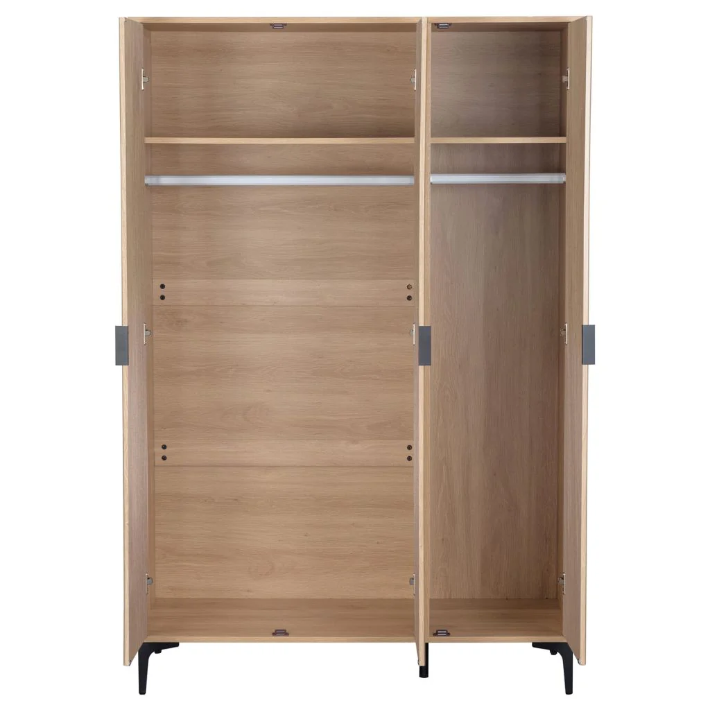 Miami Oak Effect 3 Door Wardrobe by Wholesale - Image 3