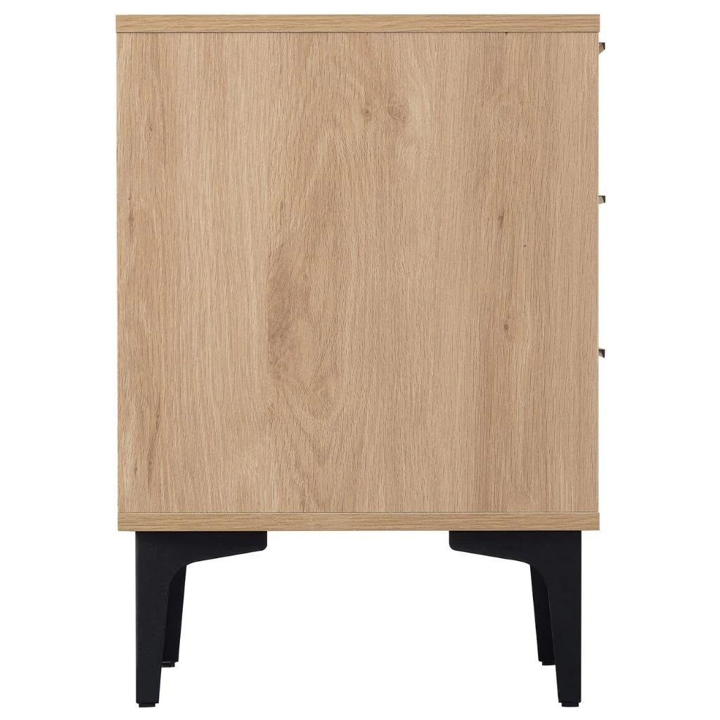 Miami Oak Effect 3 Drawer Bedside by Wholesale - Image 3