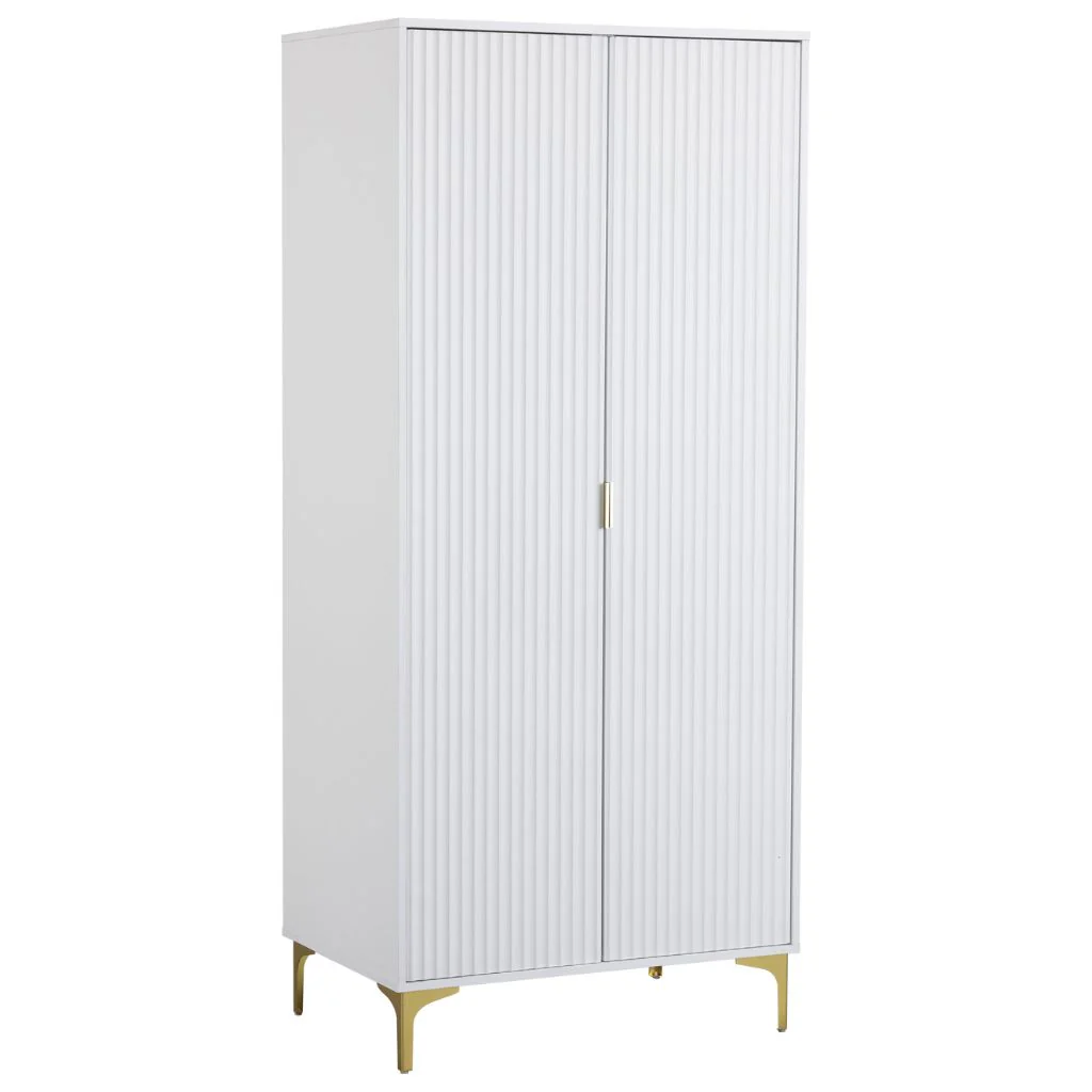 Miami White 2 Door Wardrobe by Wholesale