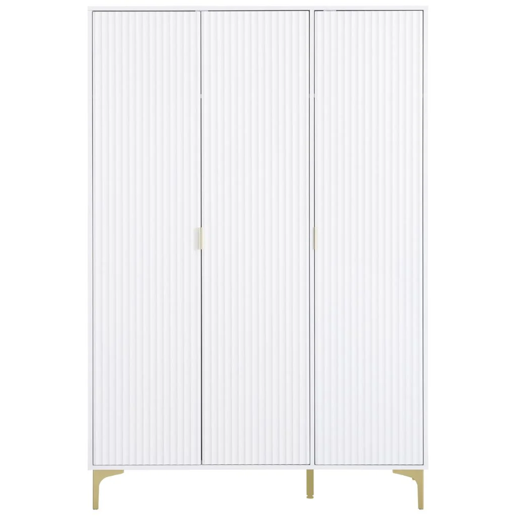 Miami White 3 Door Wardrobe by Wholesale - Image 3