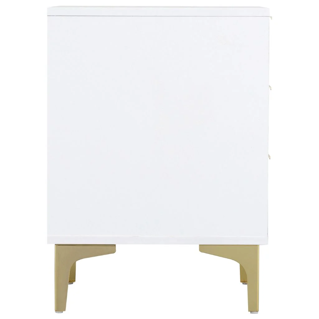 Miami White 3 Drawer Bedside by Wholesale - Image 3