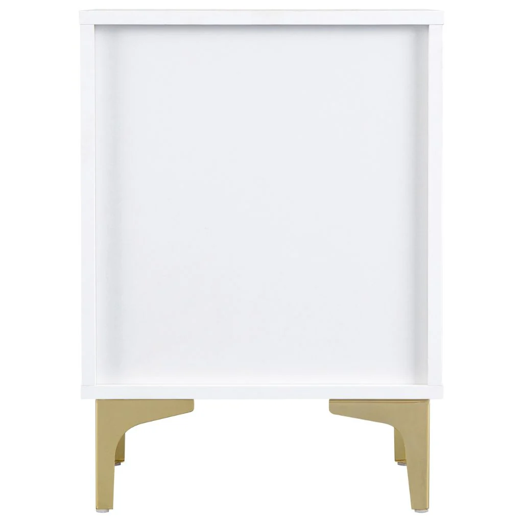 Miami White 3 Drawer Bedside by Wholesale - Image 4