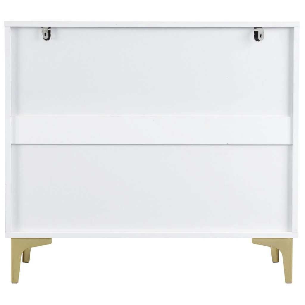 Miami White 3 Drawer Chest by Wholesale - Image 4