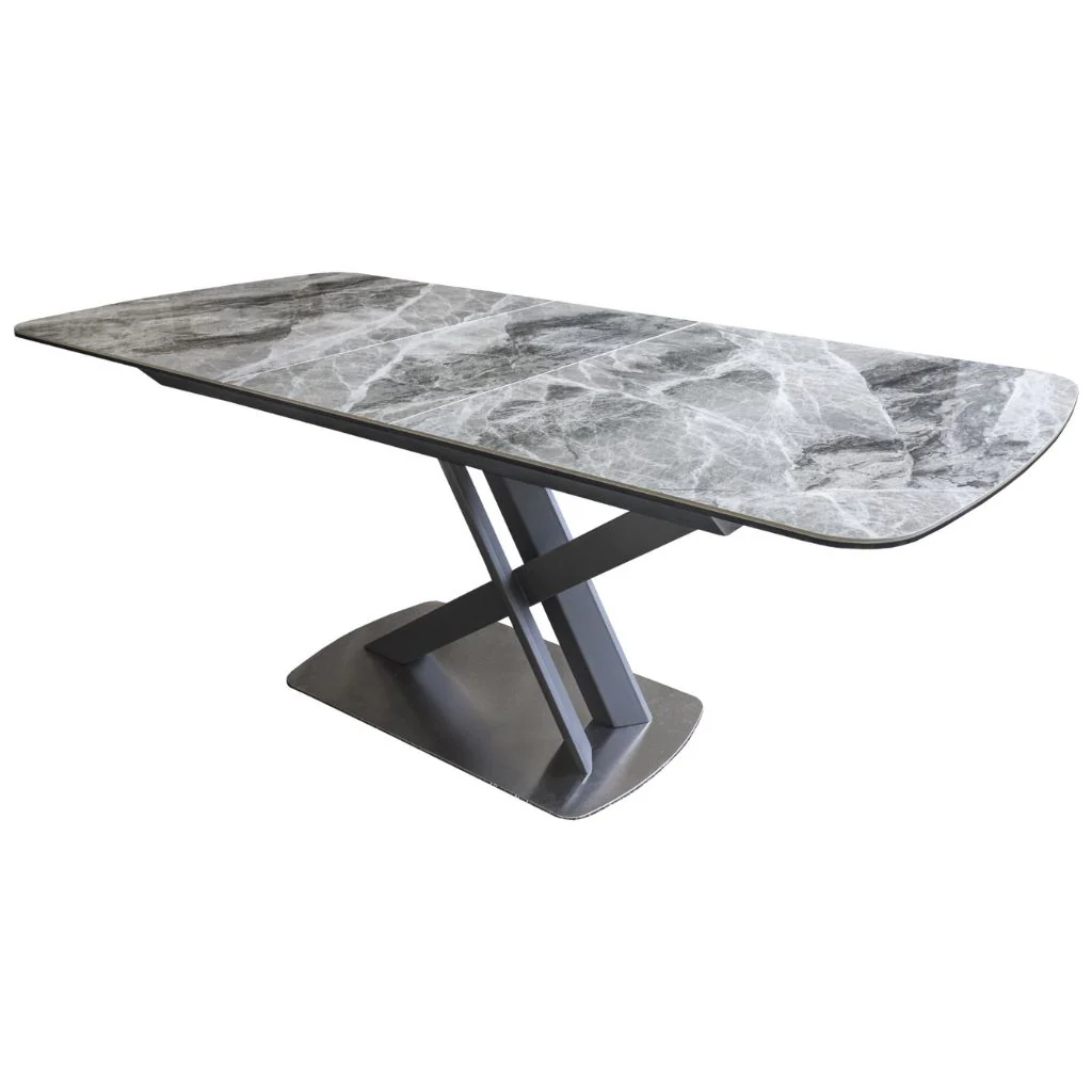 Mirage Dark Grey 1.6m Extending Dining Table by Sofahouse - Image 3