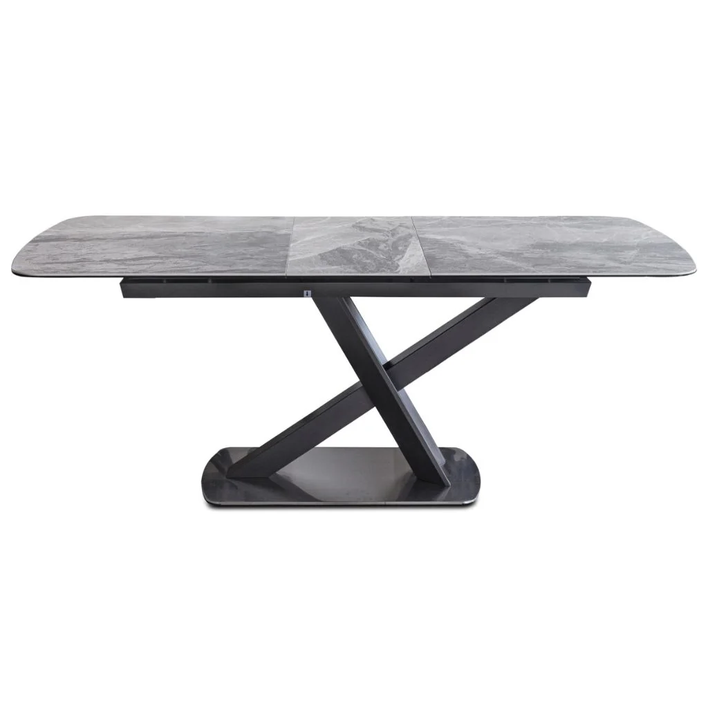 Mirage Dark Grey 1.6m Extending Dining Table by Sofahouse - Image 4