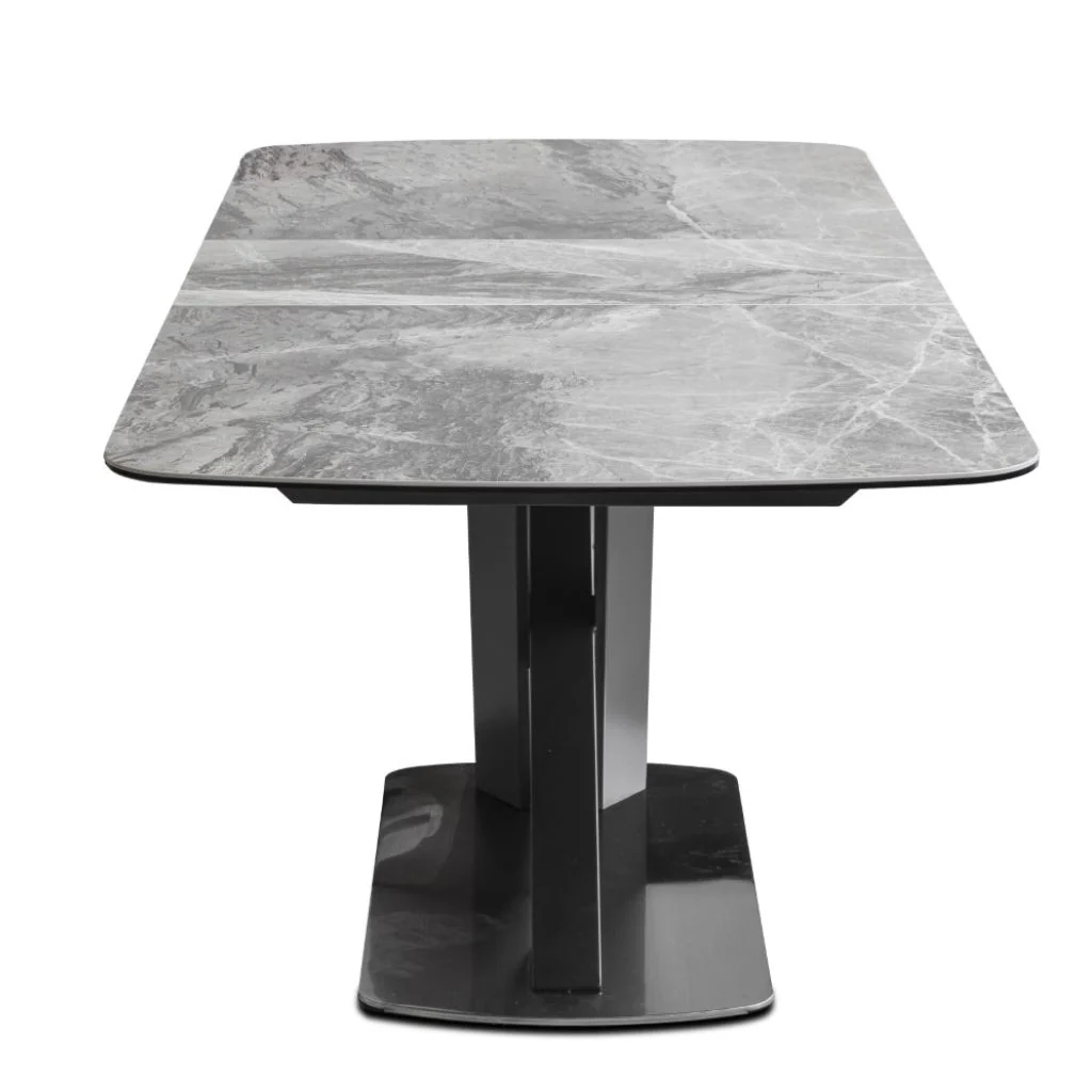 Mirage Dark Grey 1.6m Extending Dining Table by Sofahouse - Image 5