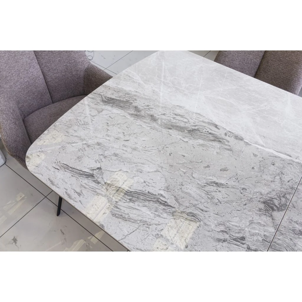 Mirage Light Grey 1.6m Extending Dining Table by Sofahouse - Image 6