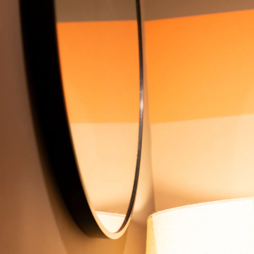 Modena Black Round 60cm Wall Mirror by Tara Lane - Image 3