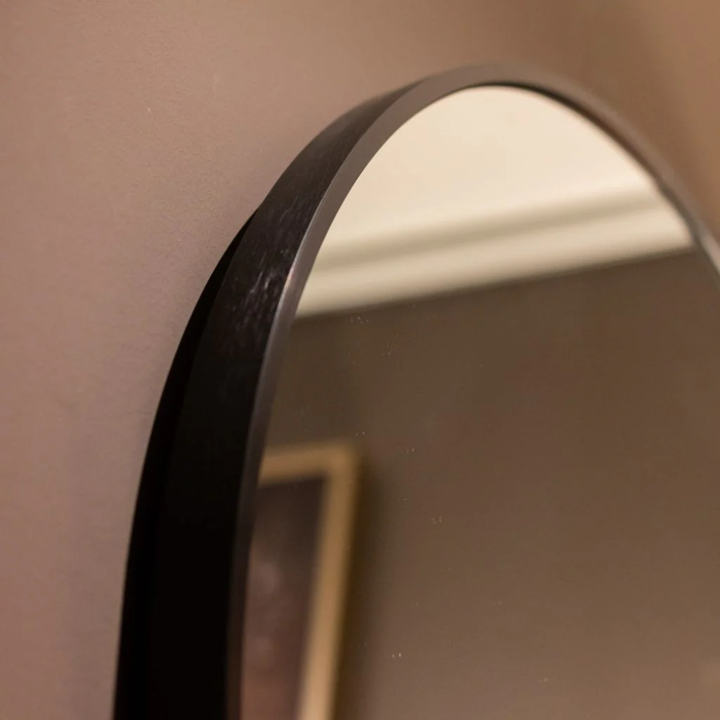 Modena Black Round 60cm Wall Mirror by Tara Lane - Image 4